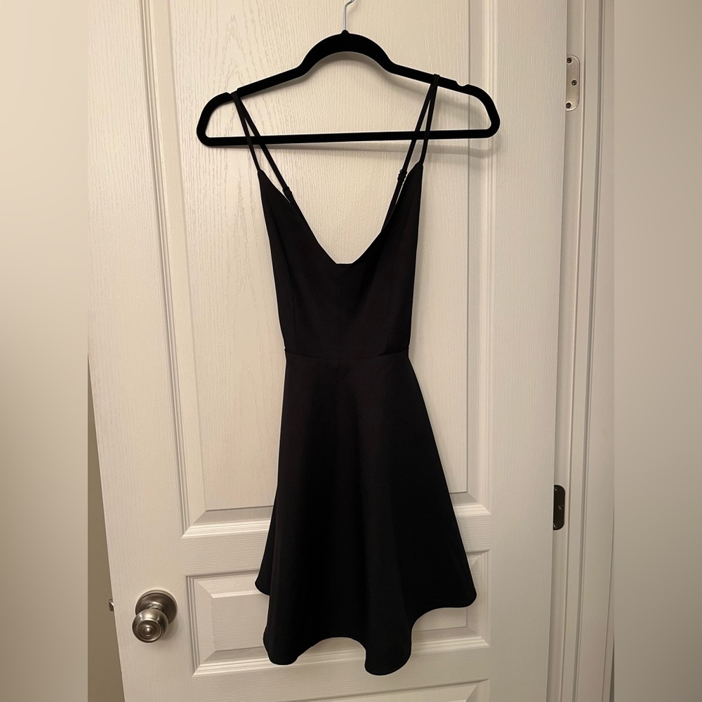 Black mini party dress